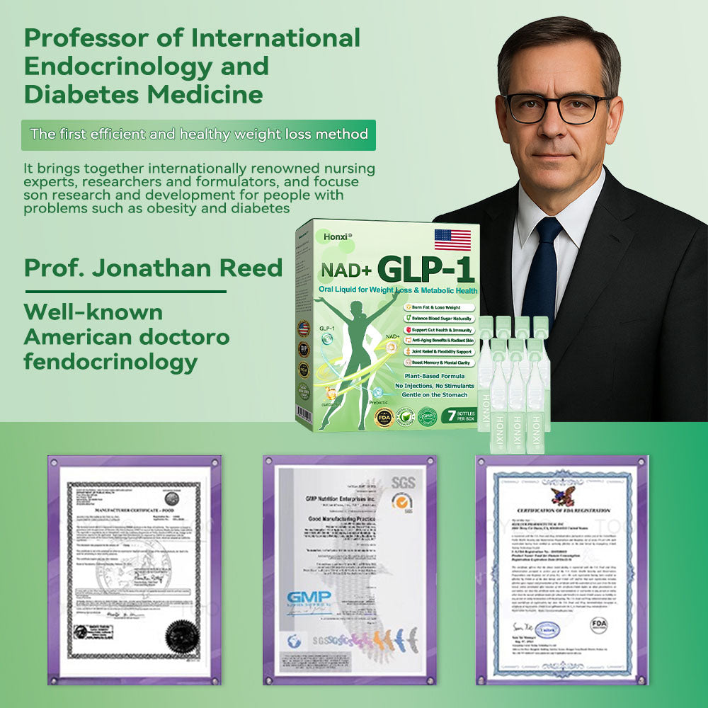Authorized Store| Honxi® NAD+ GLP-1 Oral Liquid for Weight Loss & Metabolic Health (Just once a day, visible changes in 7 days) ✅ For obesity, cardiovascular health, diabetes, sleep apnea, gut health, joint issues, and more