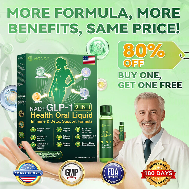 Official Store | HONXI® NAD+ GLP-1 9-in-1 Health Oral Liquid — Immune & Detox Support Formula
