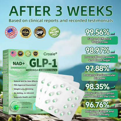 Croaie® GLP-1 Oral Weight Loss Liquid Gel🏅 - NAD+ & Moringa & ACV & Keto BHB — Obesity, Cardiovascular Disease, Diabetes, Sleep Apnea, Joint Problems and More