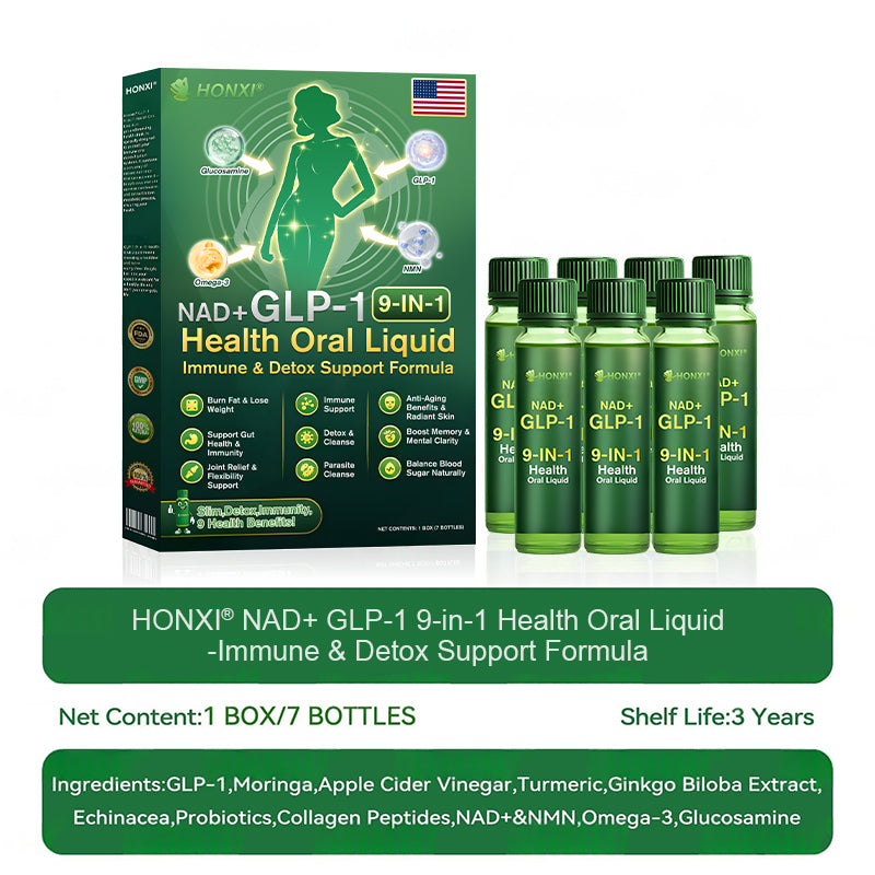 Official Store | HONXI® NAD+ GLP-1 9-in-1 Health Oral Liquid — Immune & Detox Support Formula