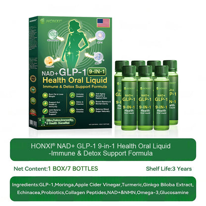 Official Store | HONXI® NAD+ GLP-1 9-in-1 Health Oral Liquid — Immune & Detox Support Formula