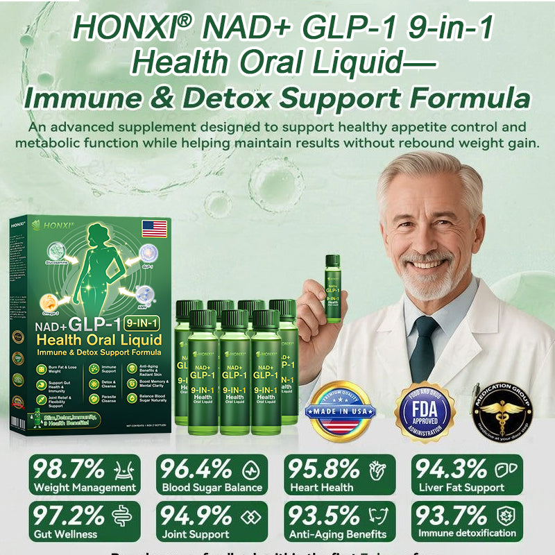 Official Store | HONXI® NAD+ GLP-1 9-in-1 Health Oral Liquid — Immune & Detox Support Formula